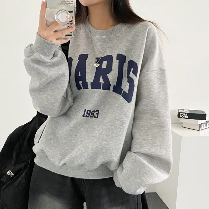 ⭐ 봄버전! [데일리!/묶음할인] 오버핏 파리스 빅레터링 맨투맨 3color 상세 이미지 19