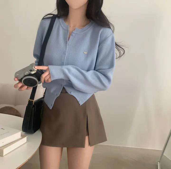 [봄🌸/부드러운!] 싱볼 라운드 펜던트 니트여리핏 가디건 - 6color 상세 이미지 8