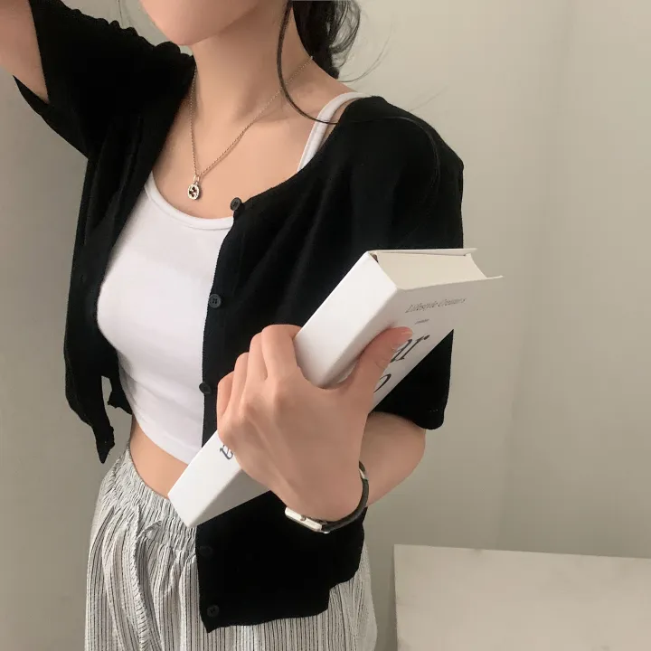 [고급여름원단/데일리] 시원한, 뱀부 반팔 니트가디건 - 7color 상세 이미지 43