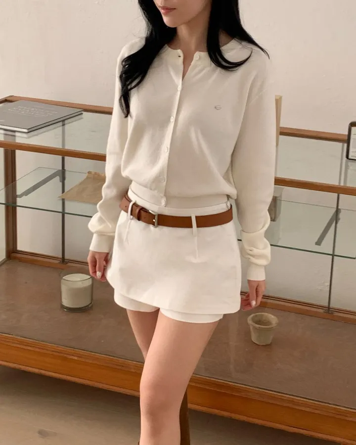 팔뚝살부각X /팬던트 가디건 봄가디건 세미크롭 크롭 니트 가디건 상세 이미지 79