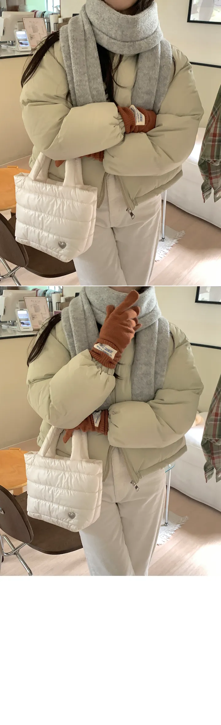 [주문폭주/당일출고🖤] 스노우 파스텔 크롭 숏 패딩 pd (웰론솜)(생활방수가능) 상세 이미지 26
