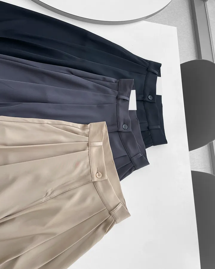 [4계절템/숏,롱/~2XL] 올리브유 메가 통 와이드 더블 핀턱 사계절 슬랙스 상세 이미지 88