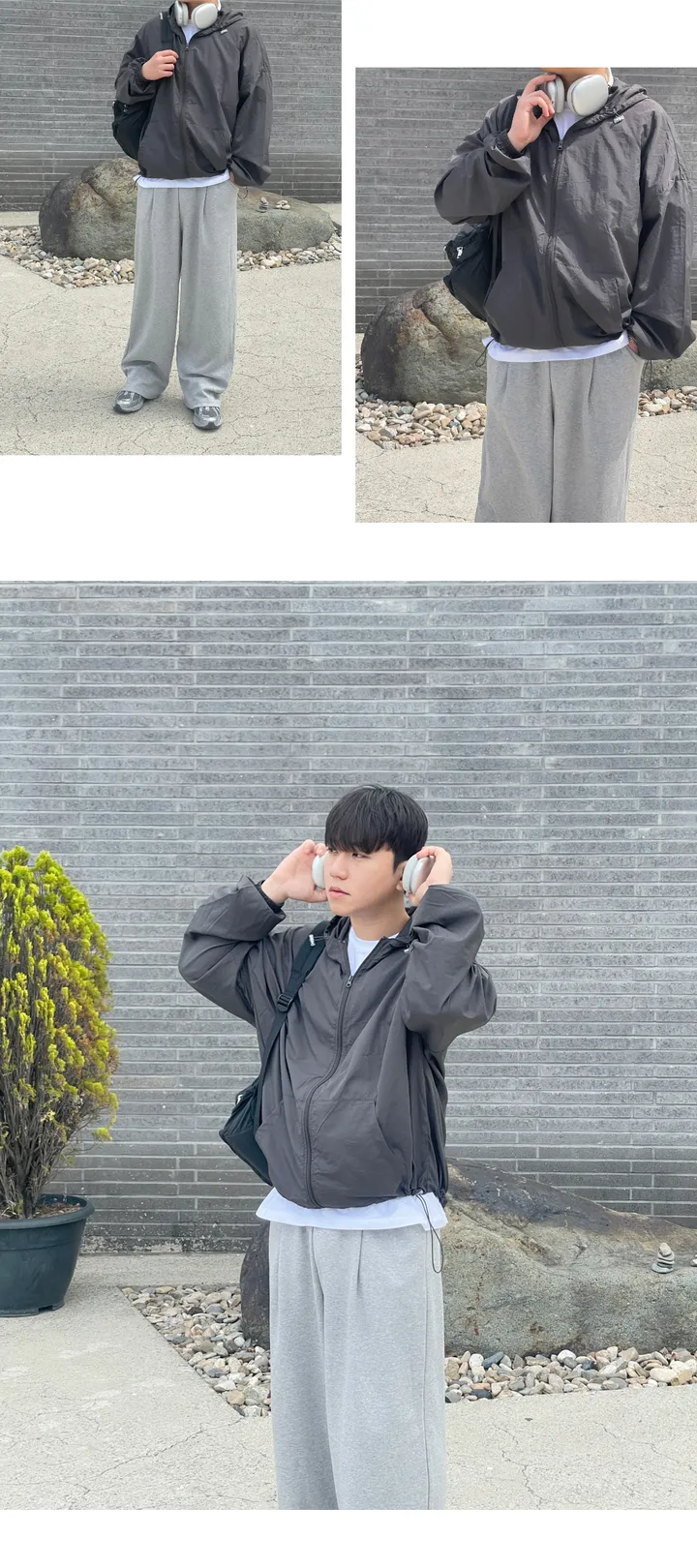 3일 특가⚡기획 후드 봄 여름 얇은 바람막이 집업 자켓 남녀공용 오버핏 고프코어 윈드브레이커 (8col) 상세 이미지 10