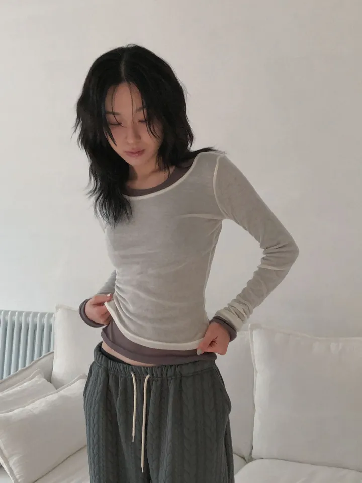 콘차 레이어드 시스루 티셔츠 상세 이미지 67