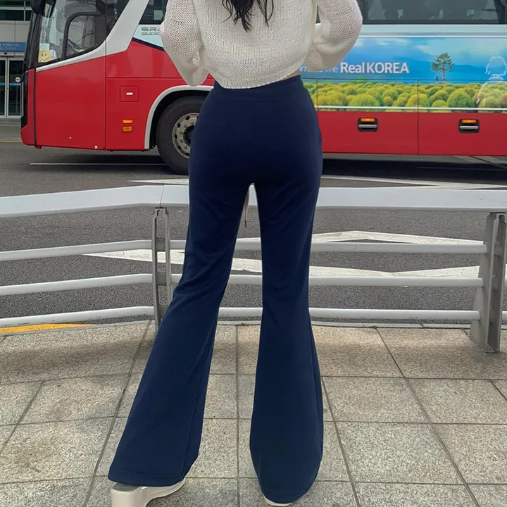 [묶음할인🔥뼈말라핏💙숏&롱] *기모추가* 몸매보정 부츠컷 트레이닝 팬츠 와이드 츄리닝 바지 캐주얼 새내기룩 8col 상세 이미지 26