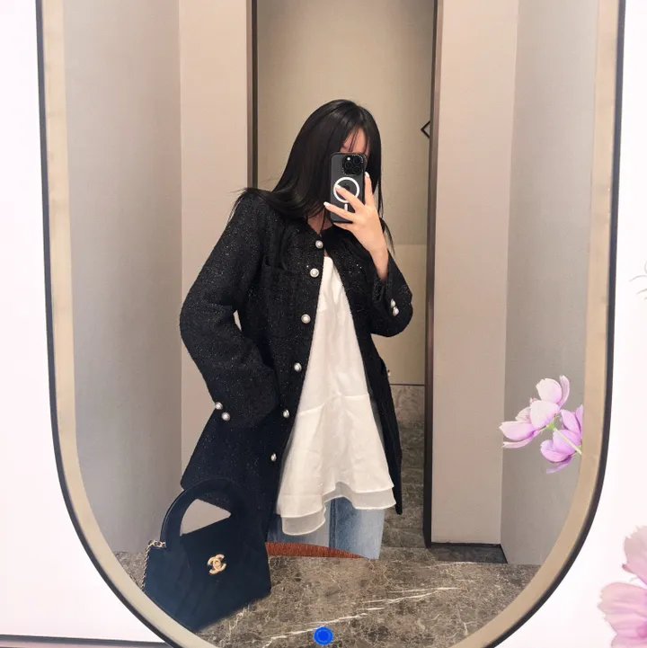 [자체제작]펄 트위드 원피스 자켓 상세 이미지 25