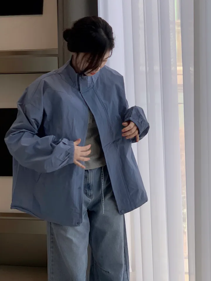 [트렌치 바람막이🤍/아우터맛집!] 트렌치바람막이 야상 하이넥 바람막이 숏트렌치 간절기아우터 데일리룩 숏야상 봄 자켓 오버핏자켓 상세 이미지 69