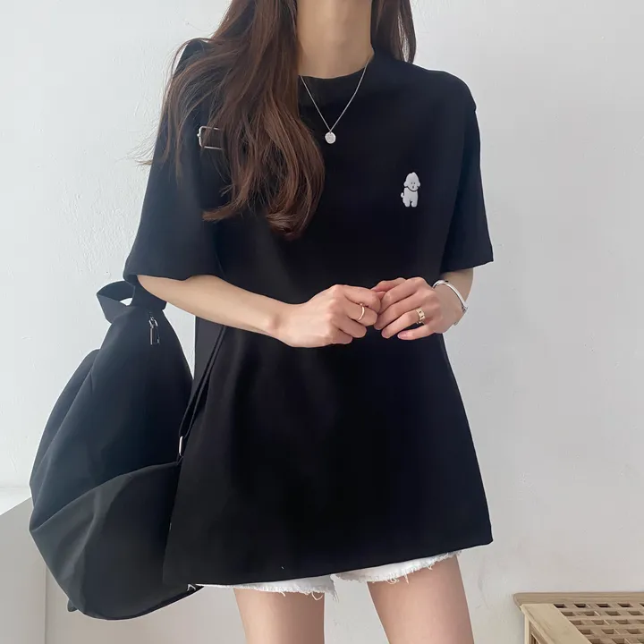 [묶음 할인/꾸안꾸] 귀여운 흰둥이 패치 반팔티 5color 상세 이미지 50