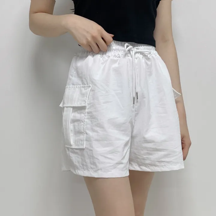 [20시이전 주문 당일출고🩷] 아노락 카고 반바지 비침X 바스락 바캉스룩 여름 포켓 속바지O 숏팬츠 3부반바지 카고바지 카키 바지(3COLOR / FREE SIZE) 상세 이미지 8