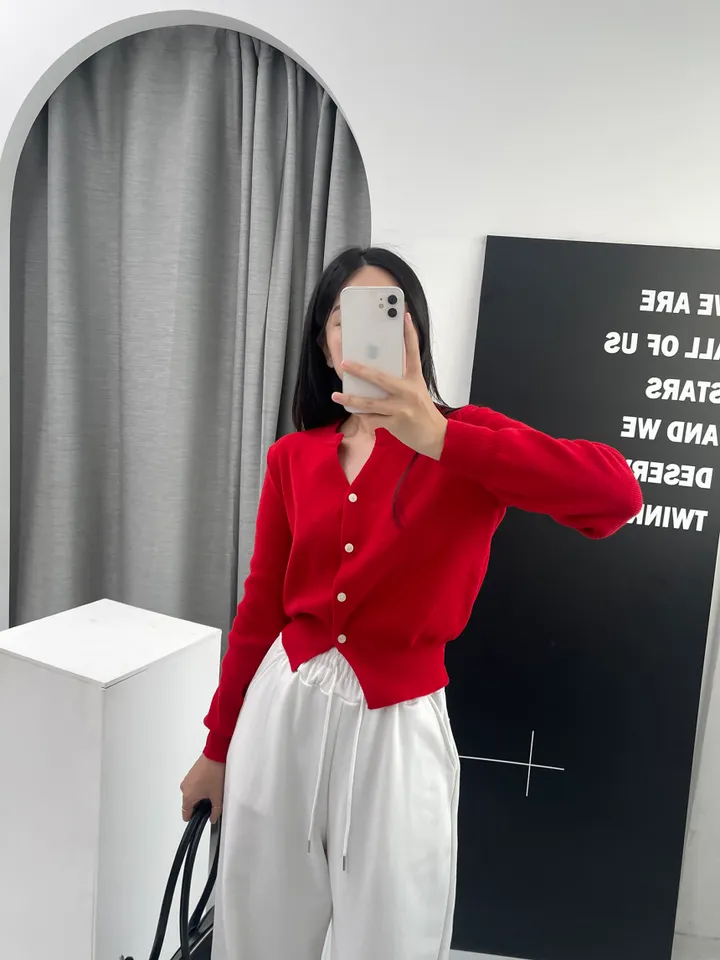 ❤봄컬러추가❤ 13컬러 캐시미어 라운드 트임 니트가디건 상세 이미지 14