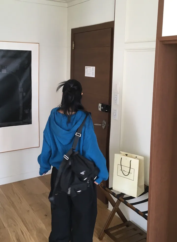 [군살쏙/아방핏🤎] 후드 캐주얼 여리 가디건 니트 투웨이 집업 상세 이미지 13