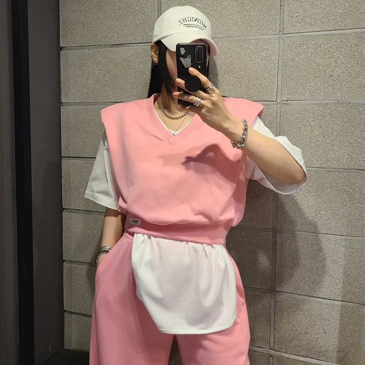 패드 브이넥조끼 와이드 세트 상세 이미지 3