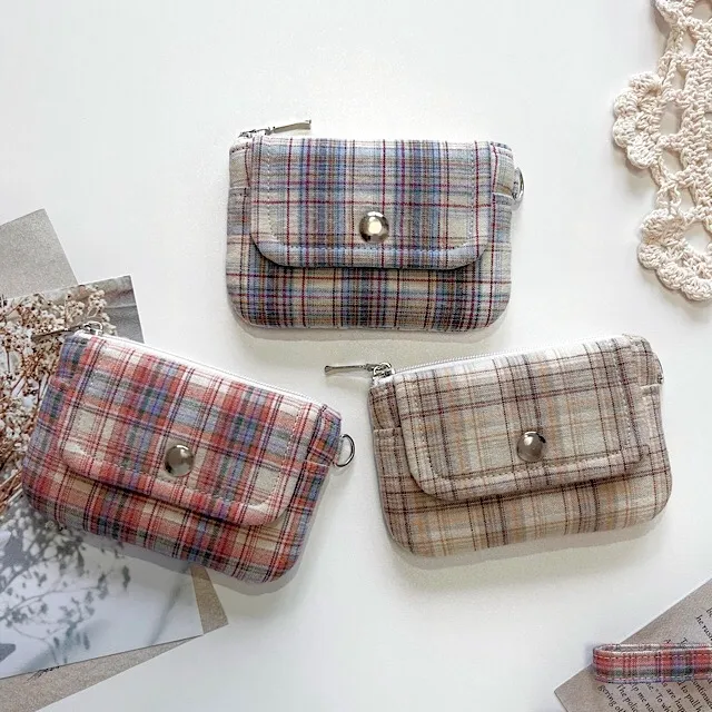 [handmade]빈티지 체크 카드지갑 vintage check card wallet 상세 이미지 4