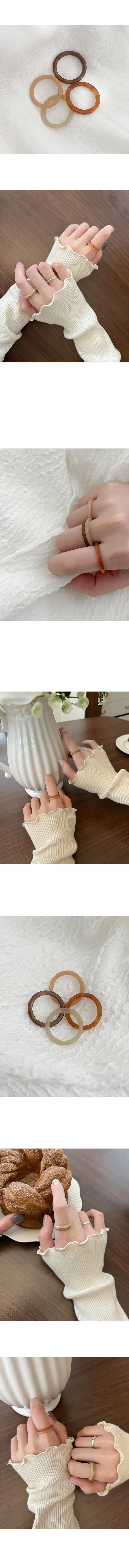 [주문폭주] 아크릴 호마이카 반지 마블 링 심플 웨이브 물결 레이어드 비즈 세트반지 우정반지 계절반지 물놀이 여름반지 3개 구매할인 최저가할인 상세 이미지 12