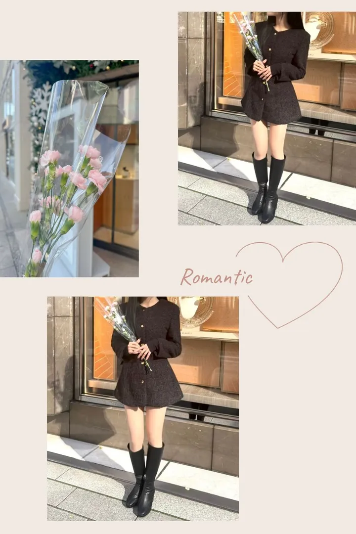 [코트겸원피스💗] 보들보들 연말룩 앙고라 하프 자켓 코트 원피스 상세 이미지 18