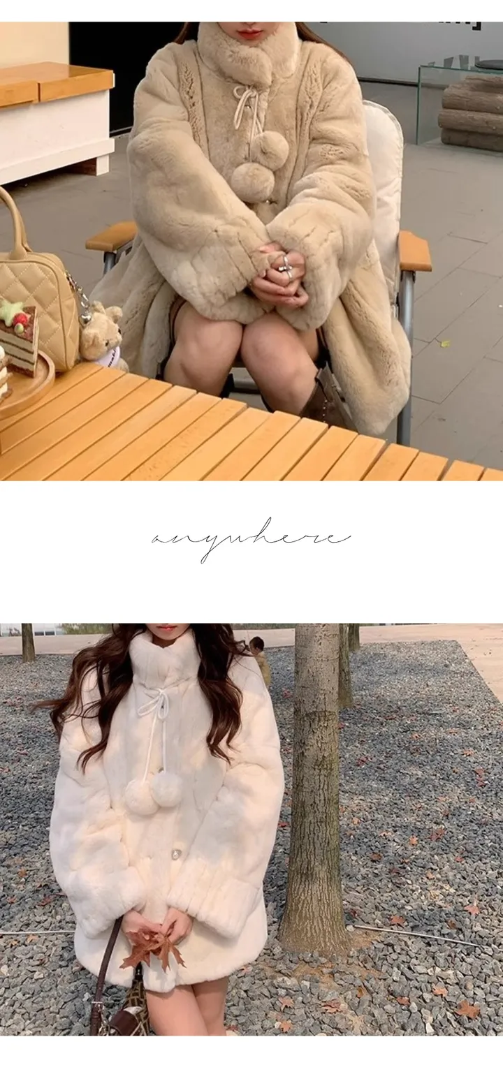 🔥주문폭주)📷영상O 방울퍼코트 벨벳 하프코트 2가지color 상세 이미지 19