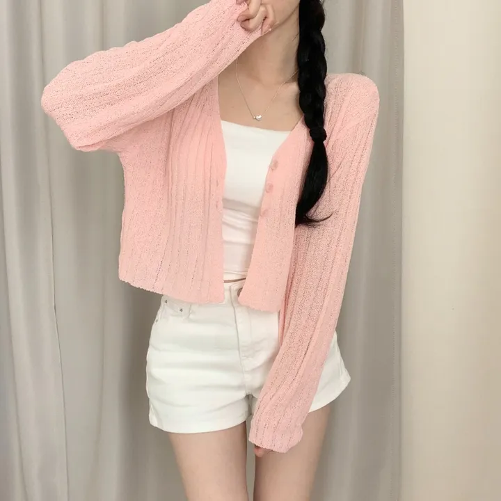 [청순여리핏🌸/살탐방지] 부클 골지 크롭 가디건 상세 이미지 18
