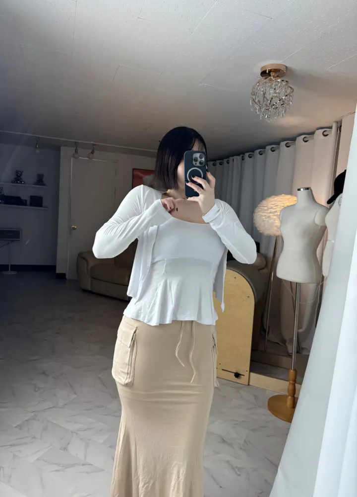 플레어 나시 가디건 투피스 세트 상세 이미지 11