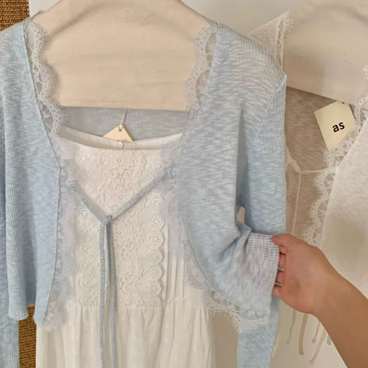 당일출고💗 여리핏 시스루 물결 리본 가디건 (5COLOR) 상세 이미지 3