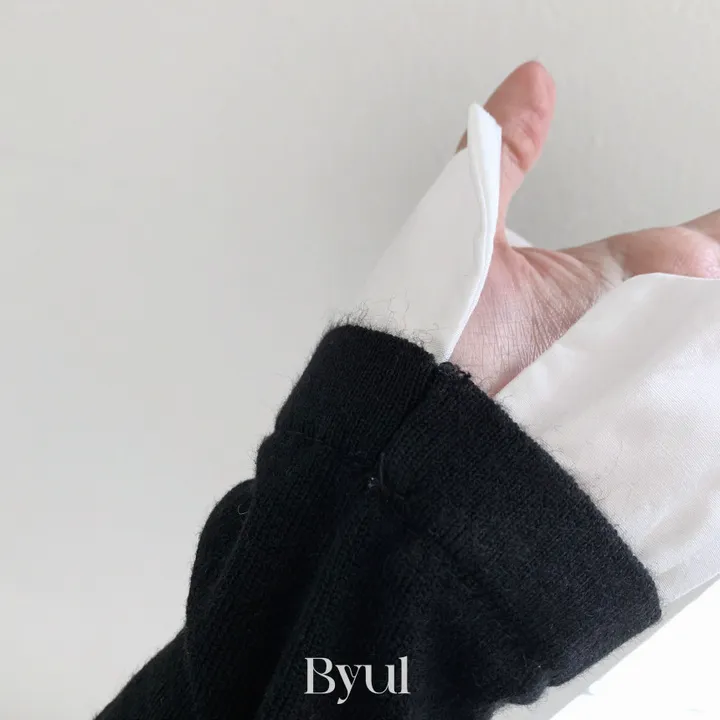 심플리 셔츠배색 가디건 상세 이미지 16