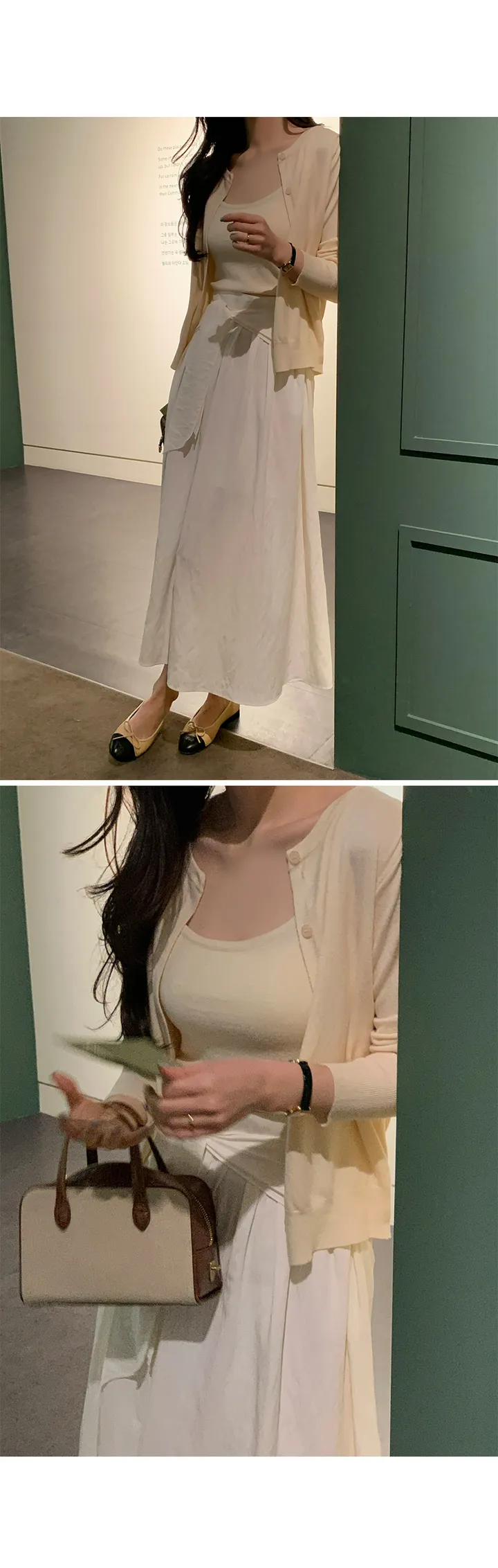 파스텔나시 가디건SET 3color 데일리룩/러블리/나시가디건/가디건set/나시set/셋업/간절기가디건/가디건셋업/슬림핏/니트나시 상세 이미지 7