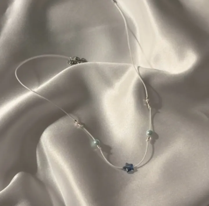 ✮ ⋆ ˚｡✩ Pearl blue star necklace ✮ ⋆ ˚｡✩ 상세 이미지 5