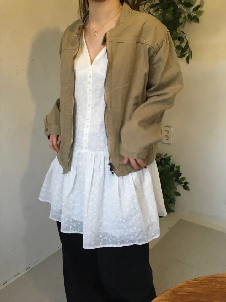 [봄신상💐](2colors/주문폭주🎉/투웨이) 빈티지 블루종 코튼 면 라이더 점퍼 자켓 jk 상세 이미지 22