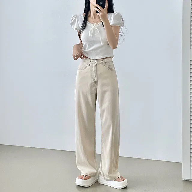 [3기장~2XL🧊] 여름 쿨소재 에어텐셀 코튼와이드팬츠 3color 상세 이미지 5