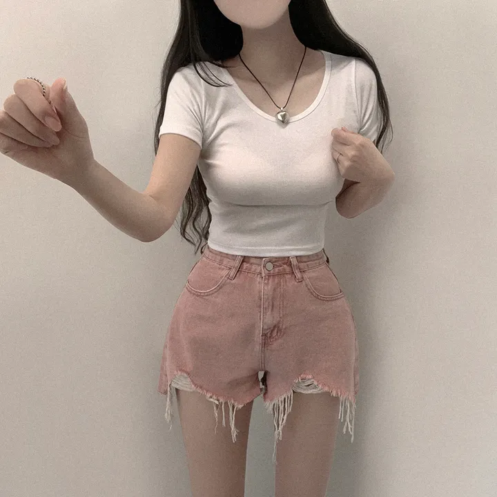 [데일리/꾸안꾸] 여름 필수템, 퓨어 워싱 데미지 데님 숏팬츠 상세 이미지 24