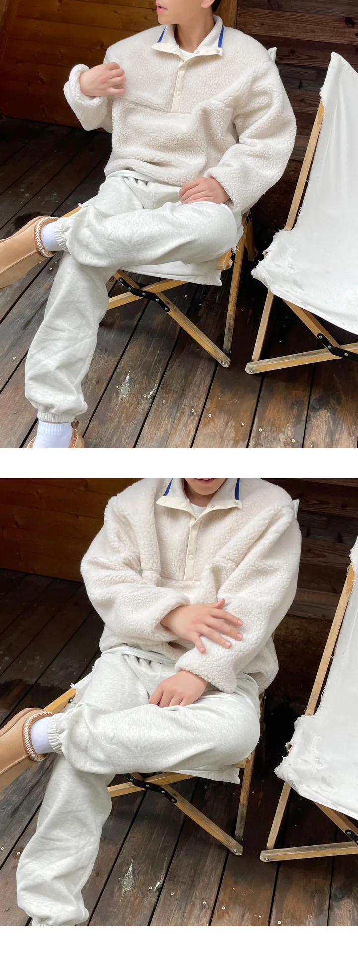 [UNISEX] 뽀글이 양털 아노락 맨투맨 (5col) 상세 이미지 11