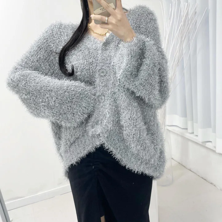 [얼굴 형광등ღ] 솔잎 루즈 박시 가디건 앙고라가디건 루즈가디건 상세 이미지 23