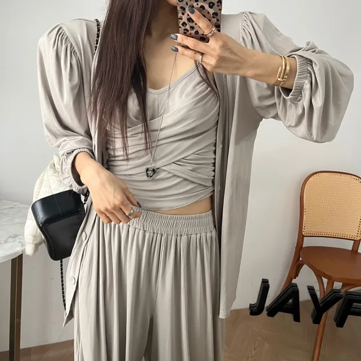[나시+가디건+팬츠/임산부가능/달미픽] 후덜데일리SET(3color) 상세 이미지 18