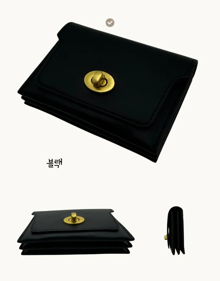 (당일배송/퀄리티보장)금장버튼 카드지갑 반지갑 상세 이미지 6