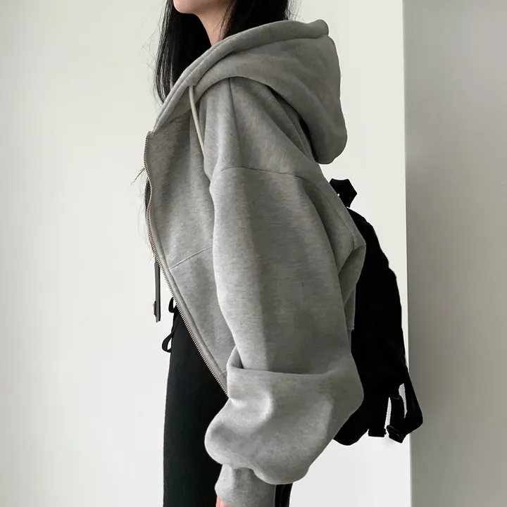 [완전인기✨/백염컬러 당일출고!] 자체제작 크치Made 꿈에 나온 핏, 투웨이 양기모 크롭 후드집업 ver 아우터 자켓 - zipup 상세 이미지 108