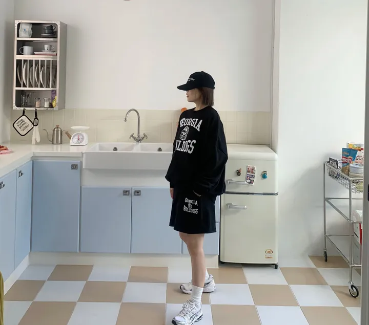 완전편한 셋업 트레이닝 반바지 세트 상세 이미지 1