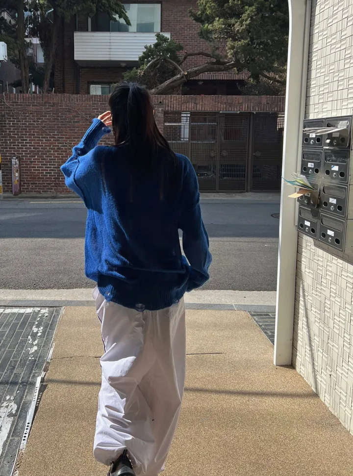 [국내제작/남녀공용] 커브드 라인 트랙팬츠 / 빅사이즈 유니섹스 와이드팬츠 바스락 나일론팬츠 여름긴바지 상세 이미지 30