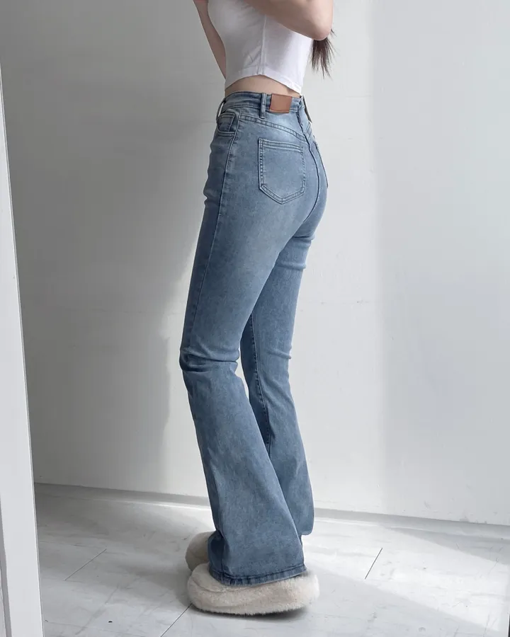 [인생팬츠/기장선택/~2XL] 빈티지 워싱 스판 하이웨스트 부츠컷 데님 롱 팬츠 - 6color 상세 이미지 60