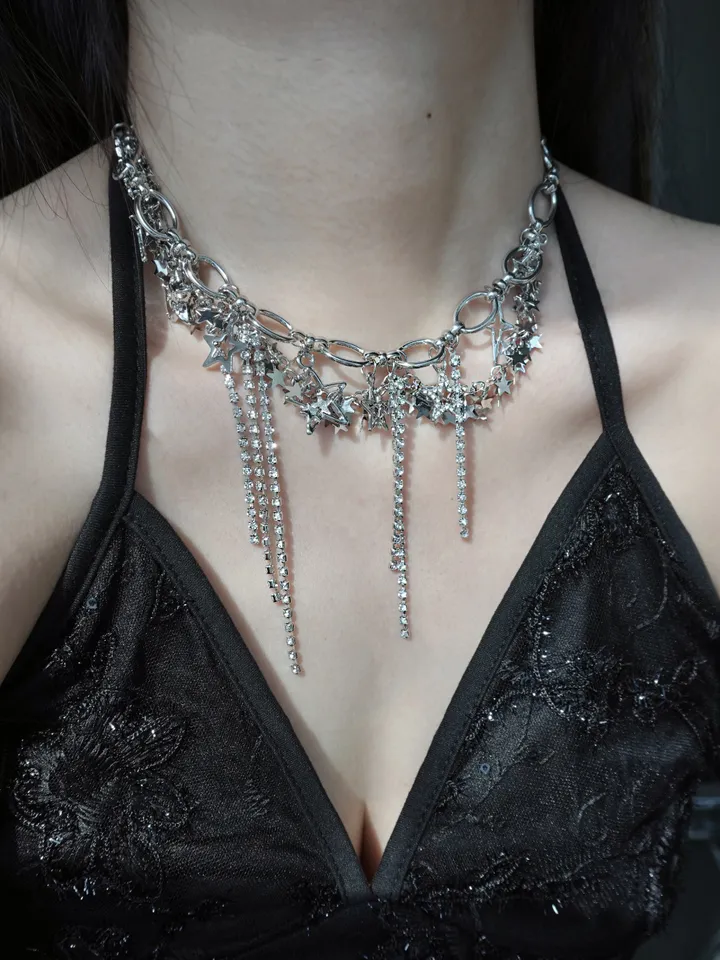 star chain necklace | 별 스타 큐빅 체인 목걸이 상세 이미지 14
