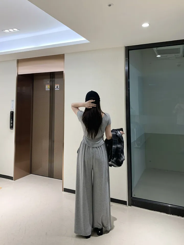 후리 훌 핀턱 와이드 트레이닝 팬츠 상세 이미지 11