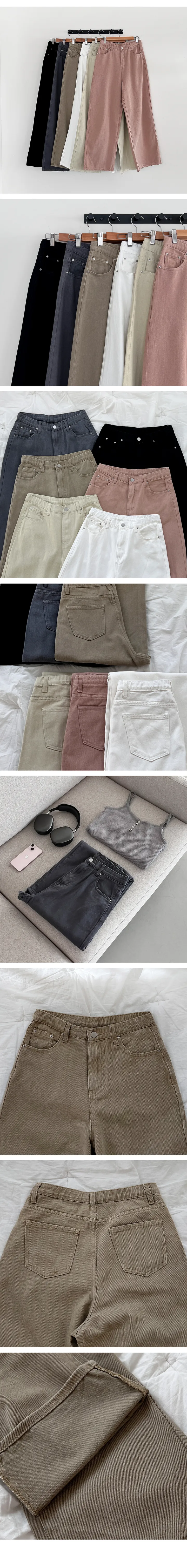 [2단기장/~2XL]기획템 파스텔 컬러 탄탄 코튼 와이드 팬츠 6color 227번 상세 이미지 9