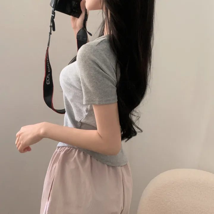 [MADE🤍/팔뚝반쪽핏!] 파스텔톤, 단추 유넥 기본 반팔티셔츠 - 5color 상세 이미지 30