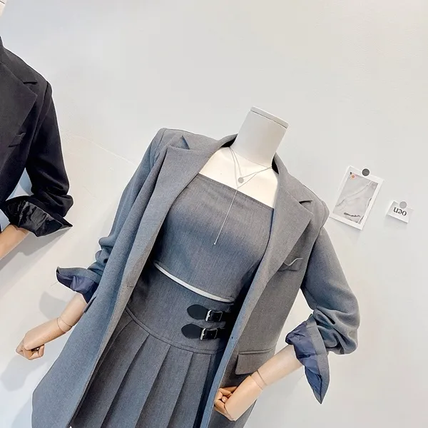 💙당일발송💙*자체제작* 뒷태여신 테일러드카라 대디자켓 버튼자켓 단추자켓 백트임 백버튼 뒷트임 오버핏자켓 슬림자켓 무지자켓 긴팔자켓 하프자켓 숏자켓 롱자켓 봄자켓 봄아우터 하객룩 상세 이미지 24