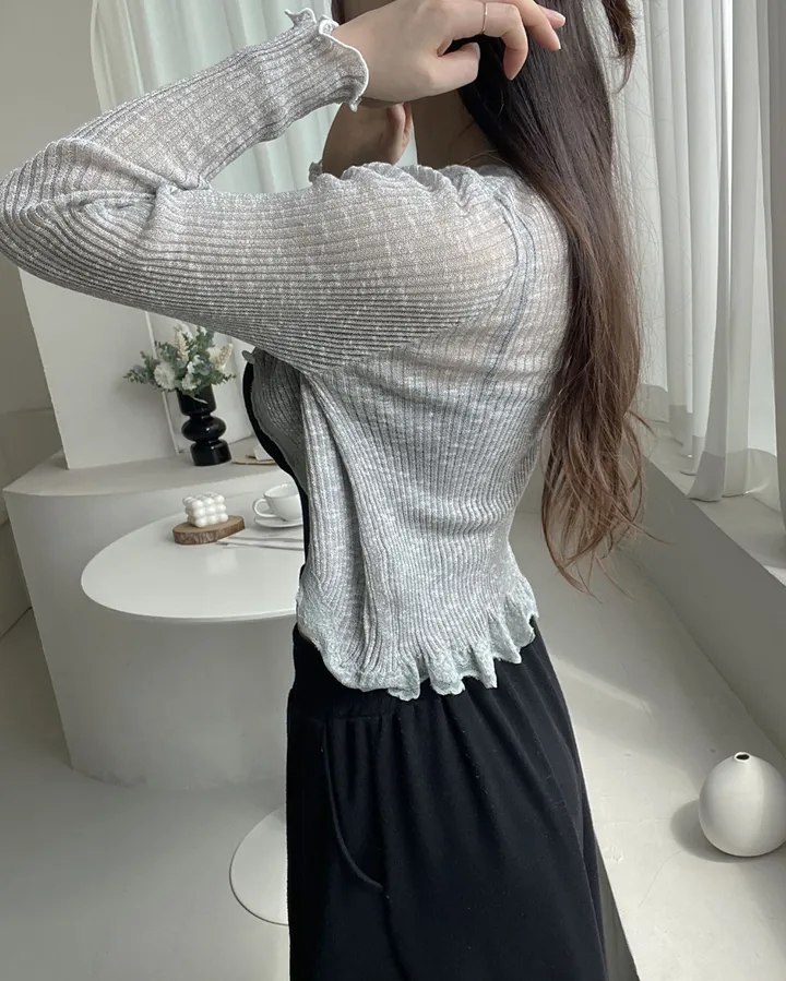 퍼티 썸머 시스루 레이스 크롭 볼레로 가디건 상세 이미지 16