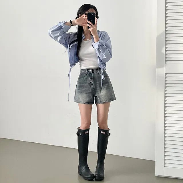 [컬러추가!/~2XL까지/made] 핏극찬, 시그니처 빈티지 데님숏팬츠 청반바지 4color 상세 이미지 11