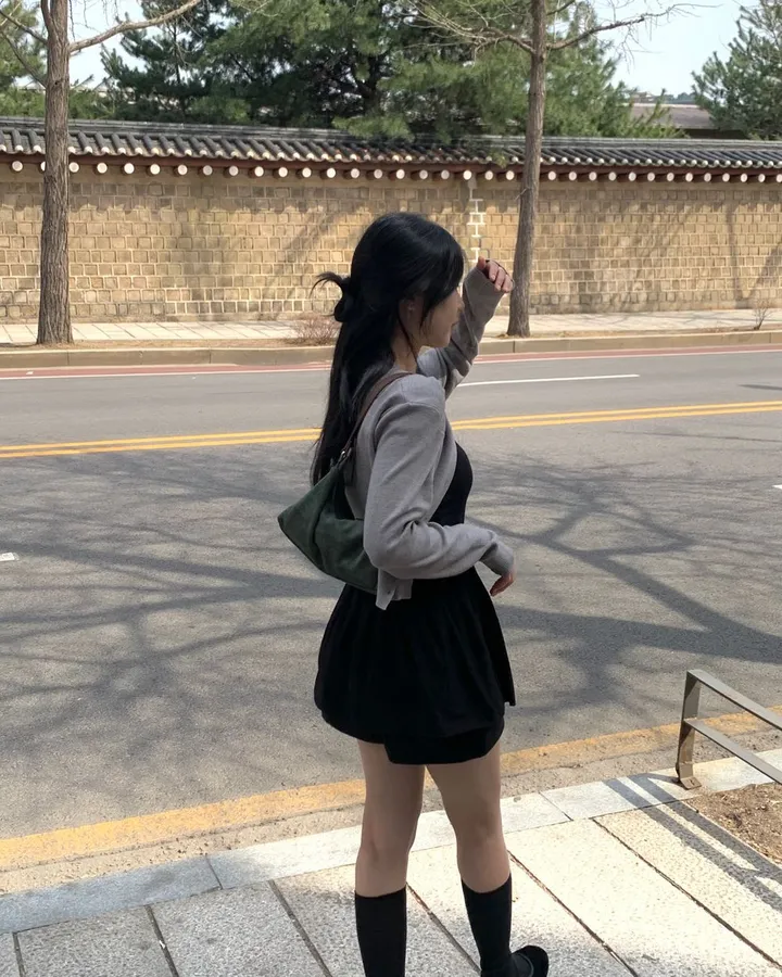 팔뚝살부각X /팬던트 가디건 봄가디건 세미크롭 크롭 니트 가디건 상세 이미지 51