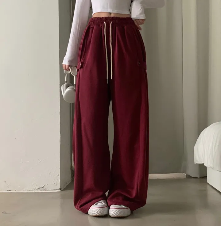 Made [봄컬러추가/🤍숏,롱!] 비어 사이드스냅 비죠, 버튼 롱와이드 트레이닝 추리닝 밴딩팬츠 - 12color 상세 이미지 40
