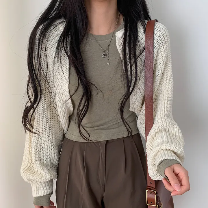 가을 두께감! 하찌 볼레로 크롭 니트가디건;5col 상세 이미지 44