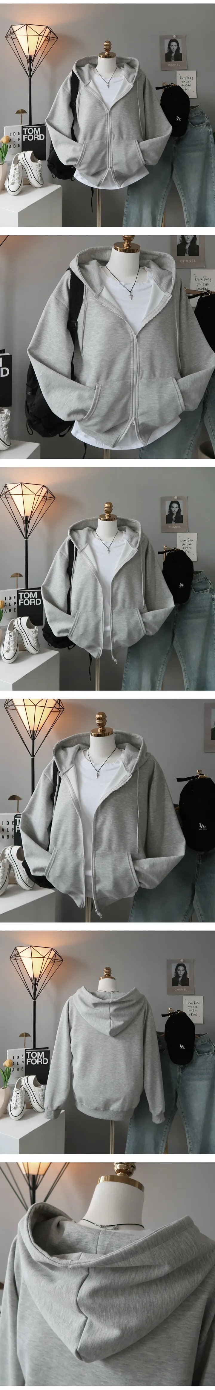 [2사이즈선택/UNISEX🤍오버핏!퀄보장 교복템 *투웨이집업* 데일리 후드집업 ] 올데이투웨이후드집업 상세 이미지 4