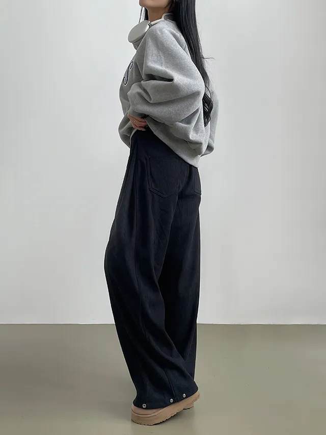 [한파대비/3기장~2XL!] 스냅버튼 융기모 코듀로이 골덴 폴딩 와이드팬츠 4color 상세 이미지 82