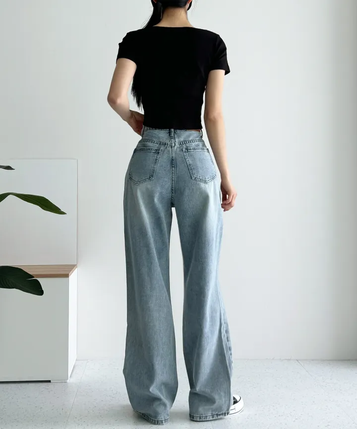 [3단기장/~2XL/6color/핫아이템]노수선와이드기획데님팬츠 상세 이미지 44